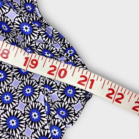 Lands End Womens Swimsuit Sz 2X Navy Print One Pc Tank Beachy Tankini UPF 50 Plu - Picture 9 of 12